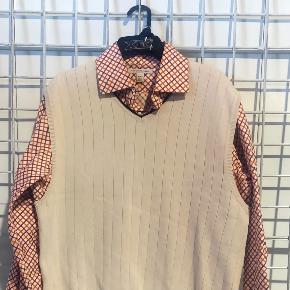 Dress Shirt And Sweater Vest